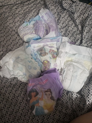 Sexy soaked diapers.