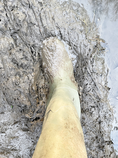 Muddy fun in boots