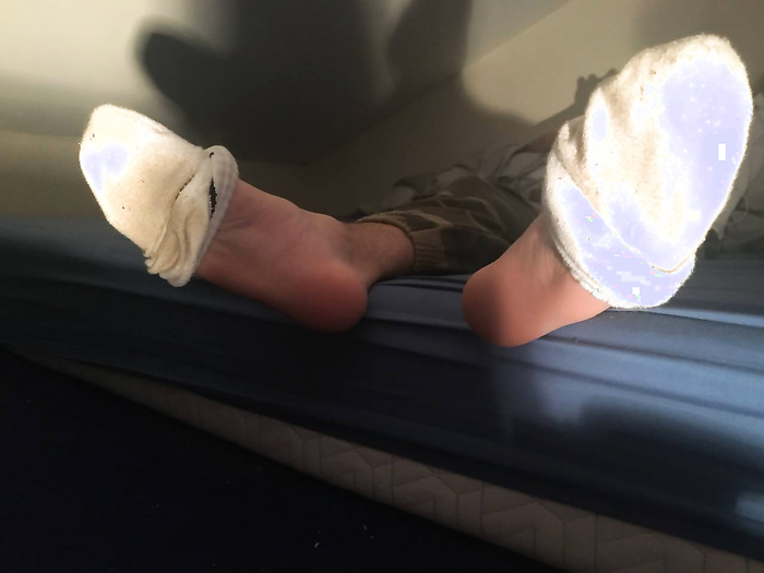 Teen boys feet reveal