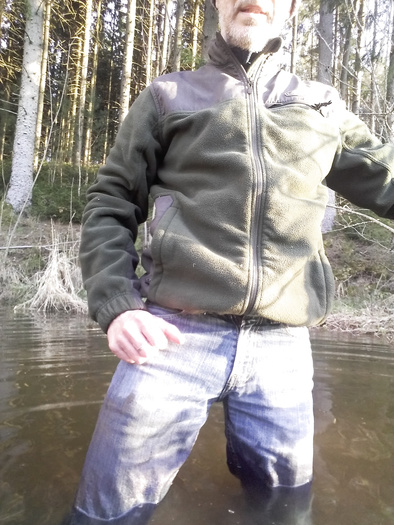 Wet and muddy jeans