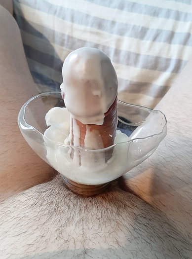 Wax on cock session No 1 CBT