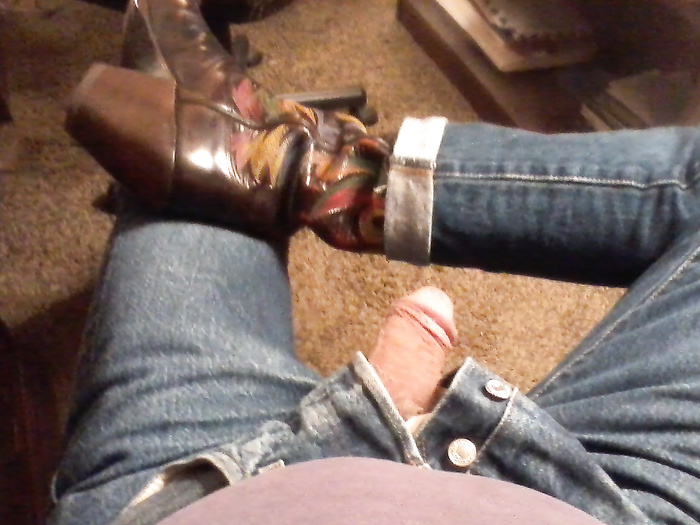 Horny about my high-heeled Paul Bond boots!