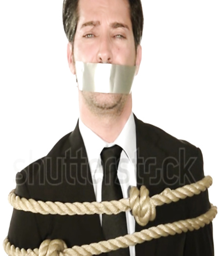 Tied And Gagged Businessman