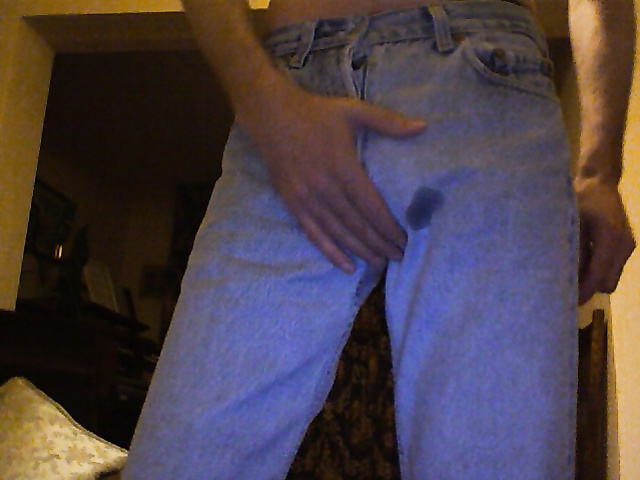Wetting my denim jeans