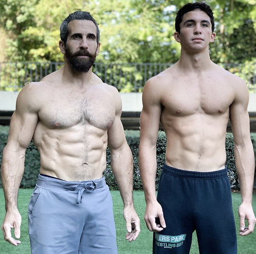 Ripped father and sons