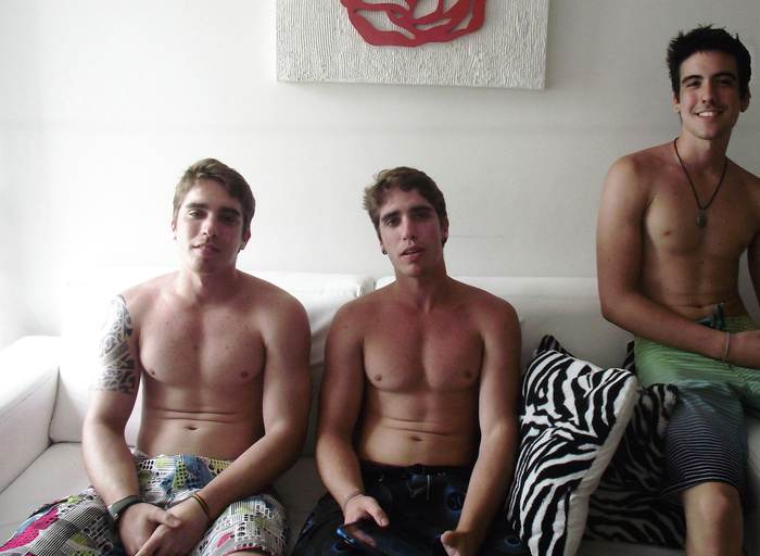 Shirtless boys from Salvador Brazil