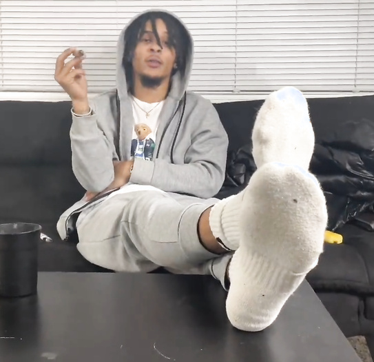 STONED DUDE SHOWS HIS FEET