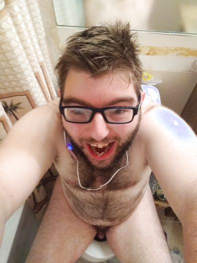me naked on the toilet