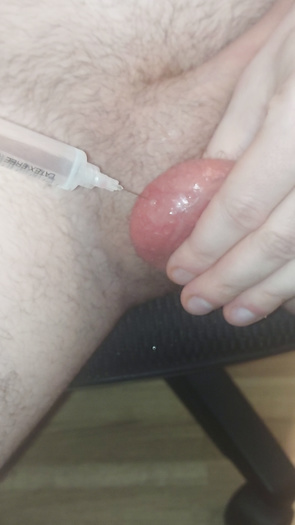 Saline Injection into Testicle 20cc