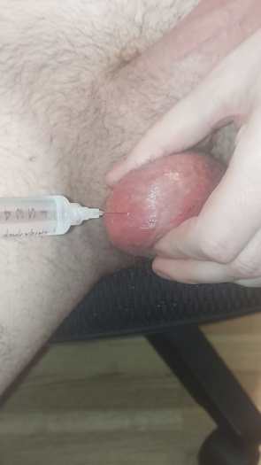 Saline Injection into Testicle 20cc