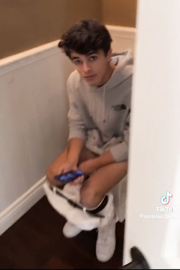 Brent Rivera on the Toilet