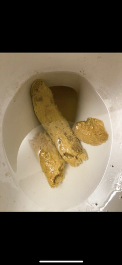 Bf’s pooped turds looking like his pee straw lolol