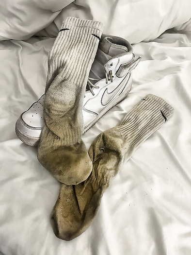 To make the best socks to sniff for your slaves, subs and lovers, always wear 2 or 3 pairs, in summer too of course ! You can choose different kinds of pairs (fine and short for the first for example) . White is the best color to judge your work and quality at the end but a third black pair can hide the 2 others (won't be white a long time:D) . Now, you must wear them 3 or 4 weeks everyday (you want the best or no ?) . Choose quality socks to prevent the holes . Waterproof warm shoes, boots, sneakers are the best for the sweat. "Dry" or "anti bacterias" socks are not the best for stinky socks (but you can try and add some days to broke their treatment)... Secialists wrap their insoles in cling film to prevent sweat absorption in the shoe (can accelerate your reward). Some guys like to add cum on their stinky socks but I'm sorry, pure socks are made of feet sweat ! And after all that : enjoy or make them enjoy :devil: