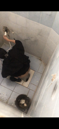 Teen in toilet