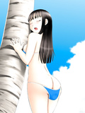 Blue Bikini Anime Girl Panty Poop