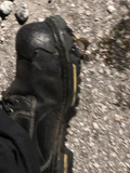 slug crushed under work boot