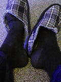 Slippers+black socks