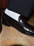 loafers and White socks