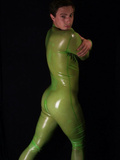 simon green latex catsuit