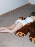 Unknown girl in messy diapers 1