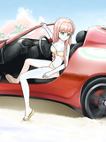 car stuck anime