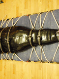 In a rubber bodybag