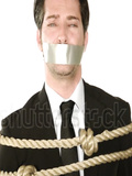 Tied And Gagged Businessman
