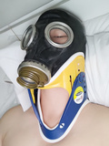 Gas maskman injured