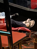 Stinky feet in movie theater!