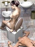 Femdom Toilet slave
