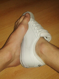 sneakers and foot