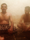 men in the hamam, banya, sauna, spa, onsen