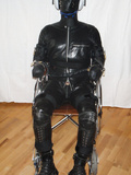 Rubber, straitjacket, wheelchair and bondage