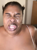 Ebony black babe has a sexy sneeze