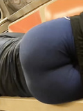 Sagger Sleeping On Train With His Whole Ass Out
