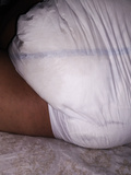 My wife in diaper