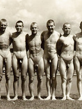 six naked men