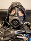 Gas Mask and shiny trackies