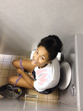 ebony pooping