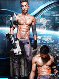 Sci-fi male fighters, ready to die in their gear