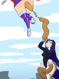 starfire and raven hyperscat