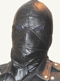 Hooded and Masked in Black Leather