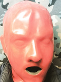 Red anatomical mask