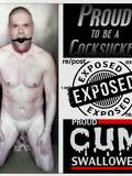 Cum swallowing exposed cocksucker