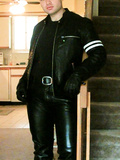 Me wearing leather
