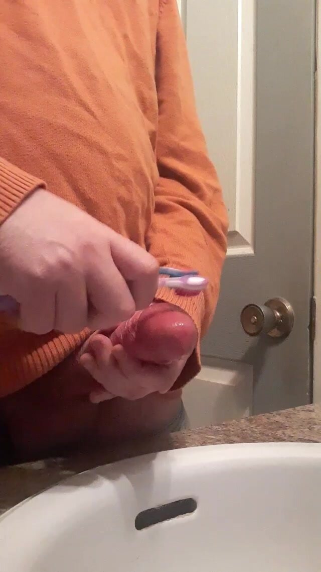 Playing family's toothbrushes, piss & in my ass part.1