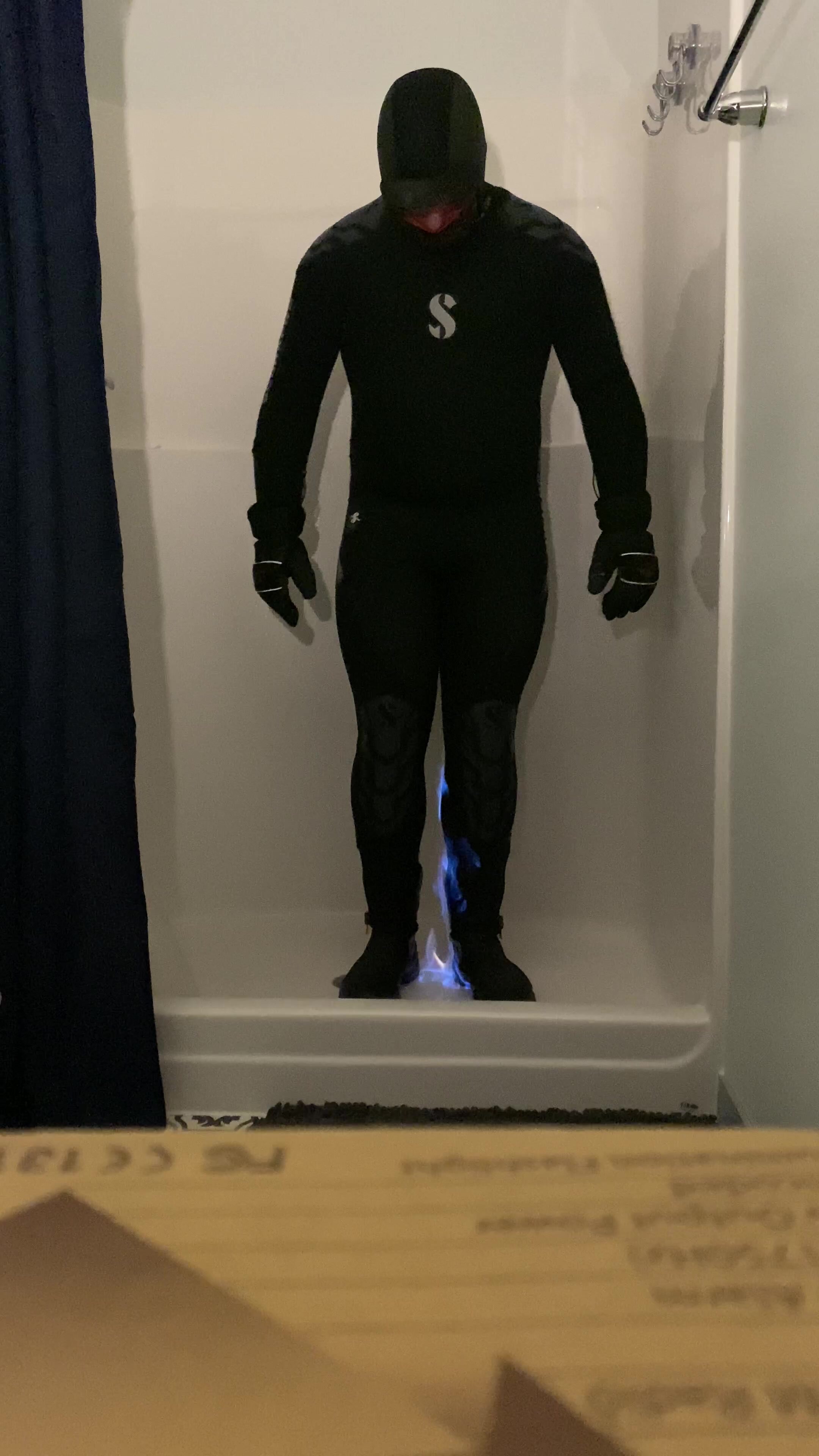 Wetsuit on fire 4