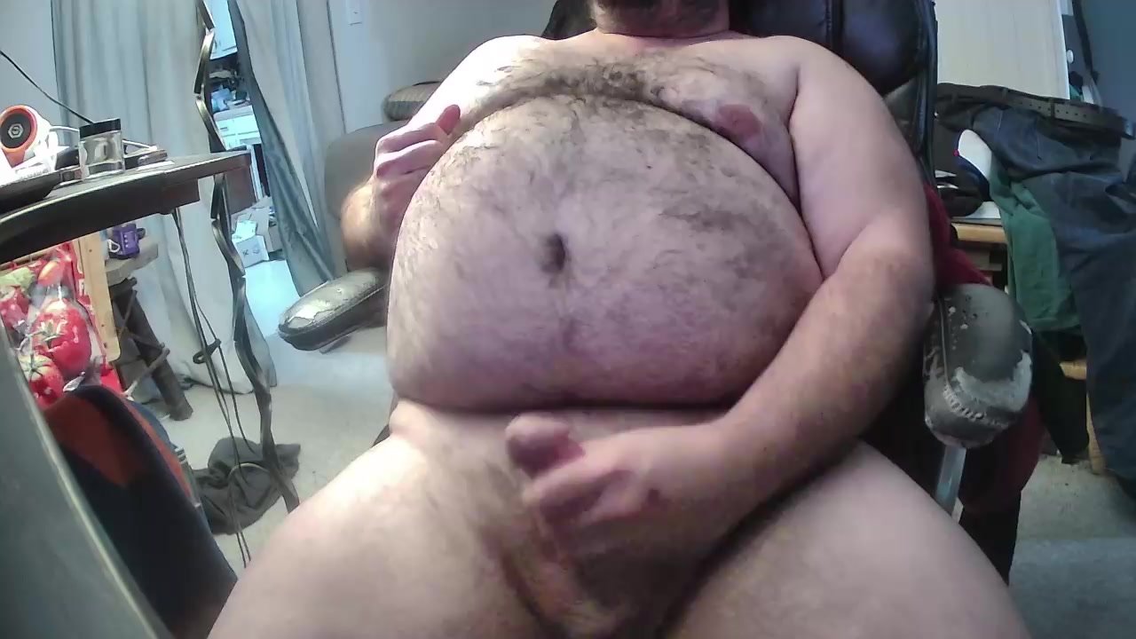 Horny Chubby Guy Shoots A Load
