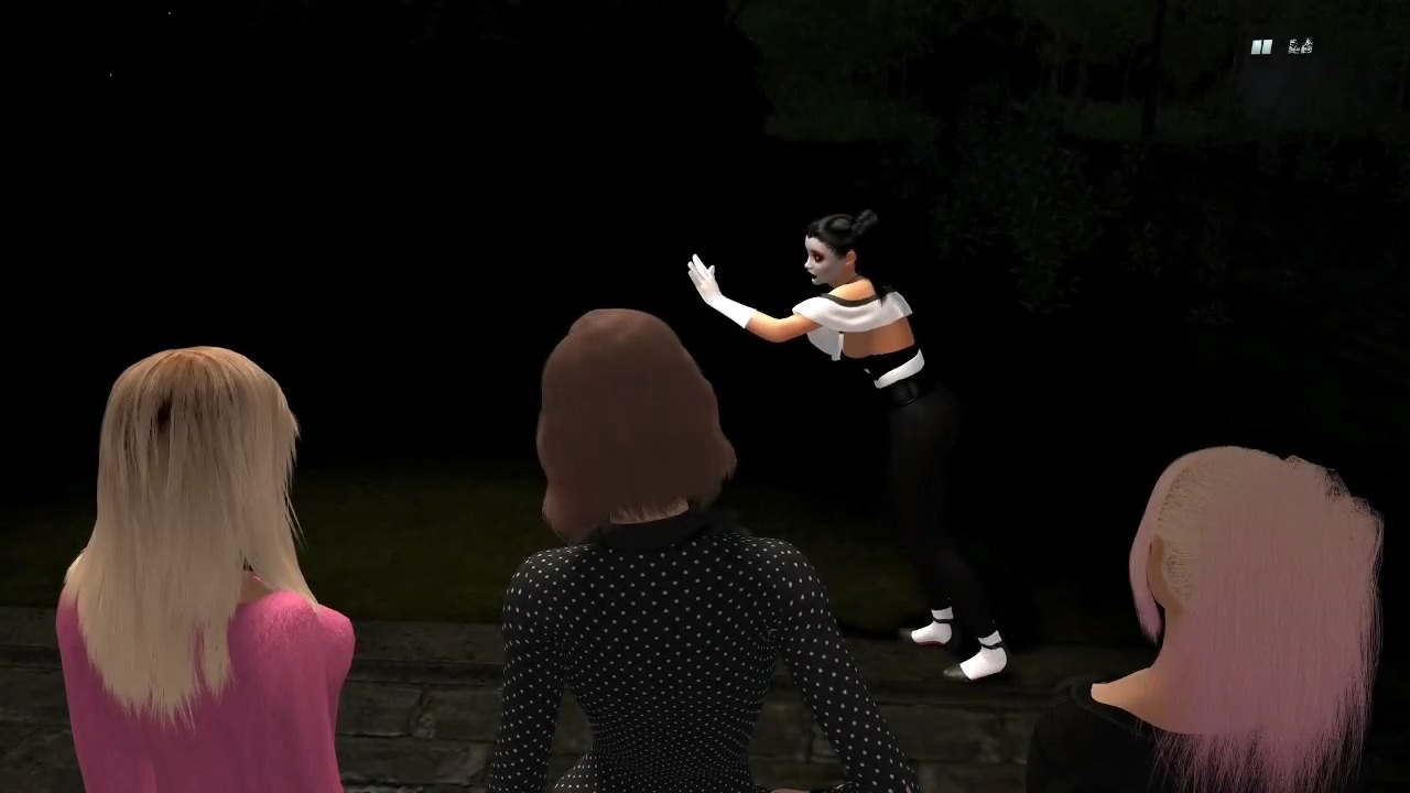 Mime Girl Inflates girls with mime magic