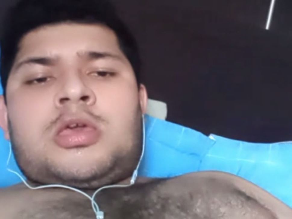 Exposed BAITED latino bear JERKING OFF to "ME"(Preview)